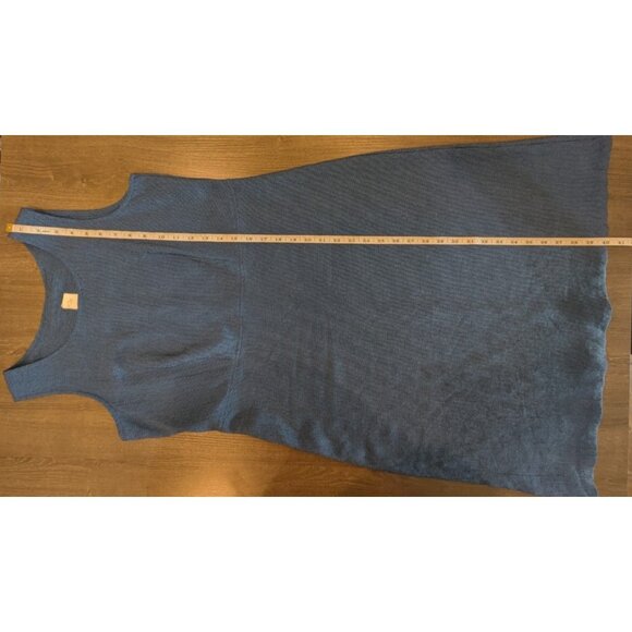 Vintage Kellwood Company Knee Length Jumper Dress Textured Blue Size 10 - Picture 8 of 8